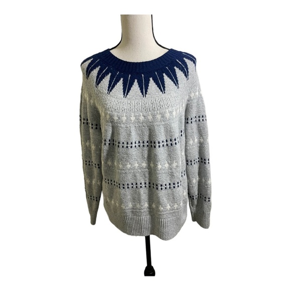 Banana Republic Sweaters - Banana Republic womens pullover crew neck Nordic style sweater size Large